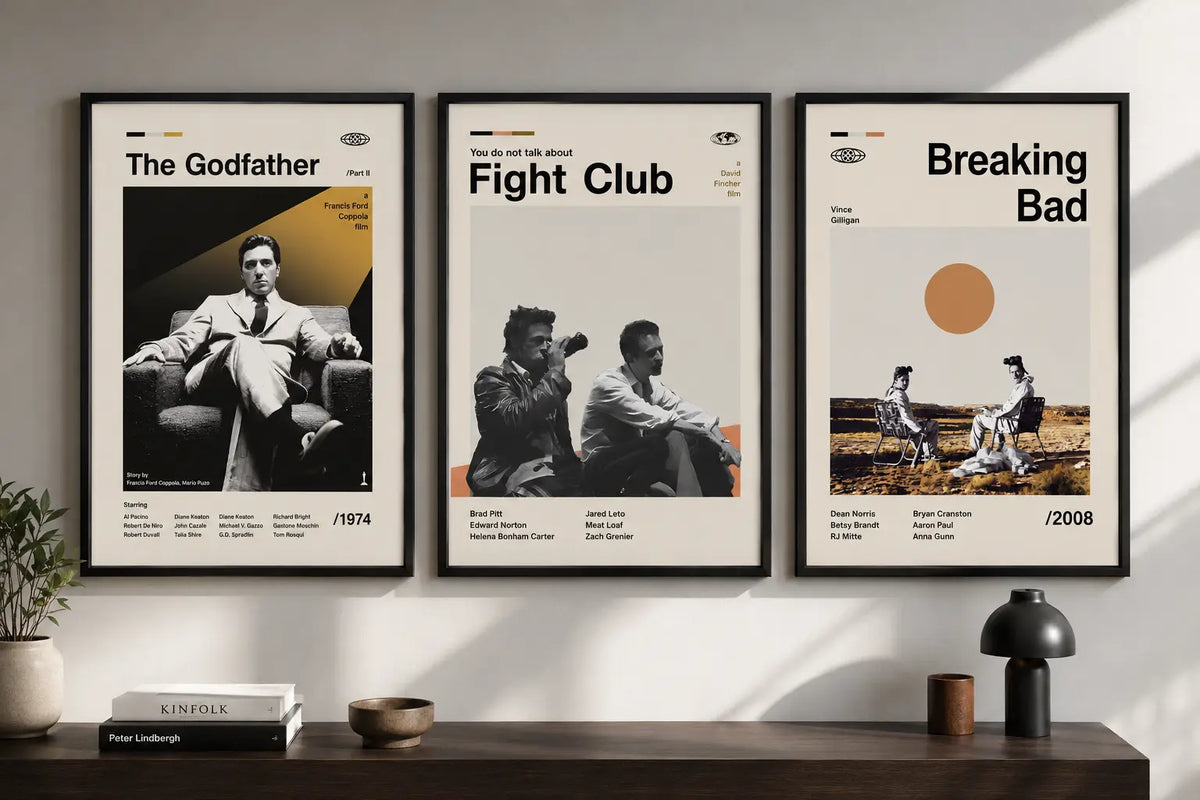 The Godfather Fight Club Breaking Bad Framed Wall Art Posters Lazywalls