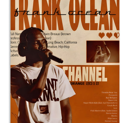 FRANK OCEAN CHANNEL ORANGE POSTER Lazywalls