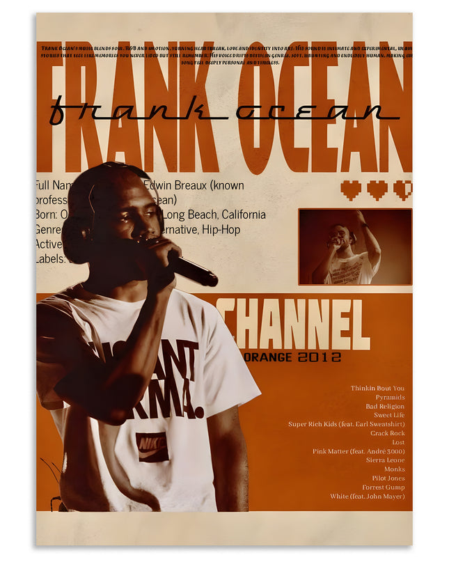 FRANK OCEAN CHANNEL ORANGE POSTER Lazywalls