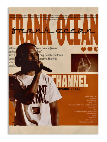 FRANK OCEAN CHANNEL ORANGE POSTER Lazywalls