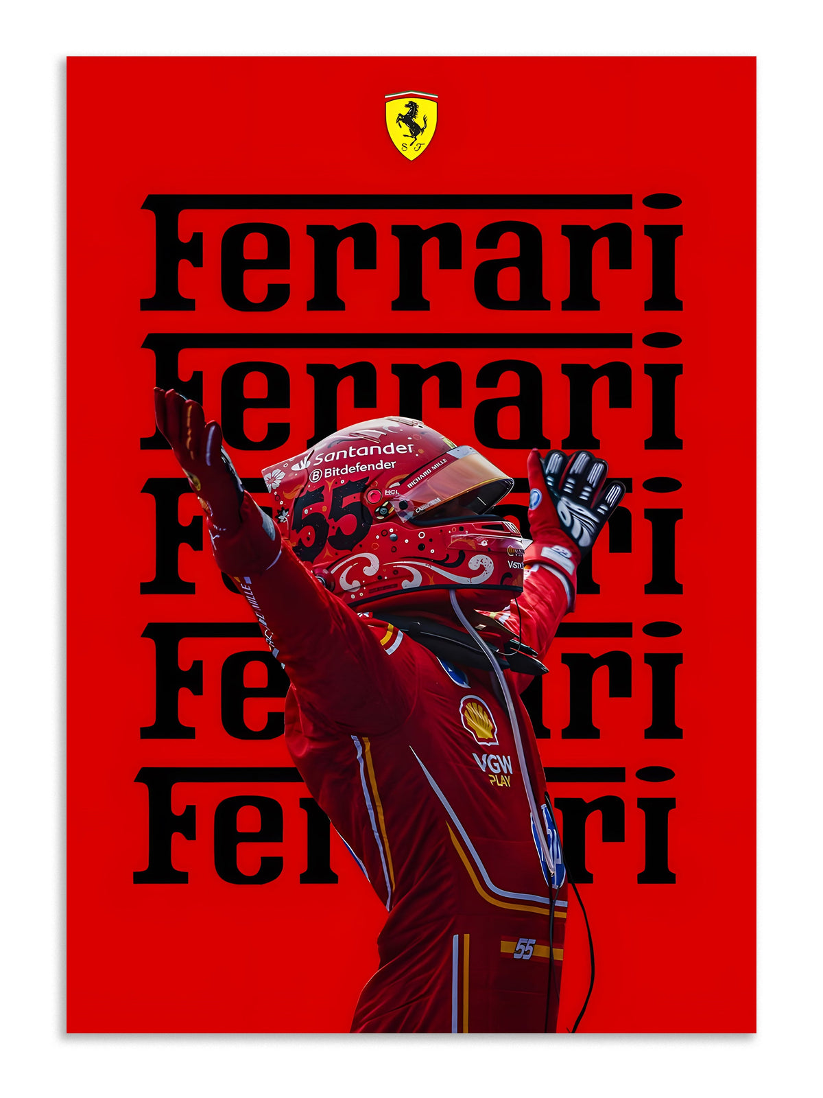 Ferrari Racing Victory Wall Art Poster Lazywalls