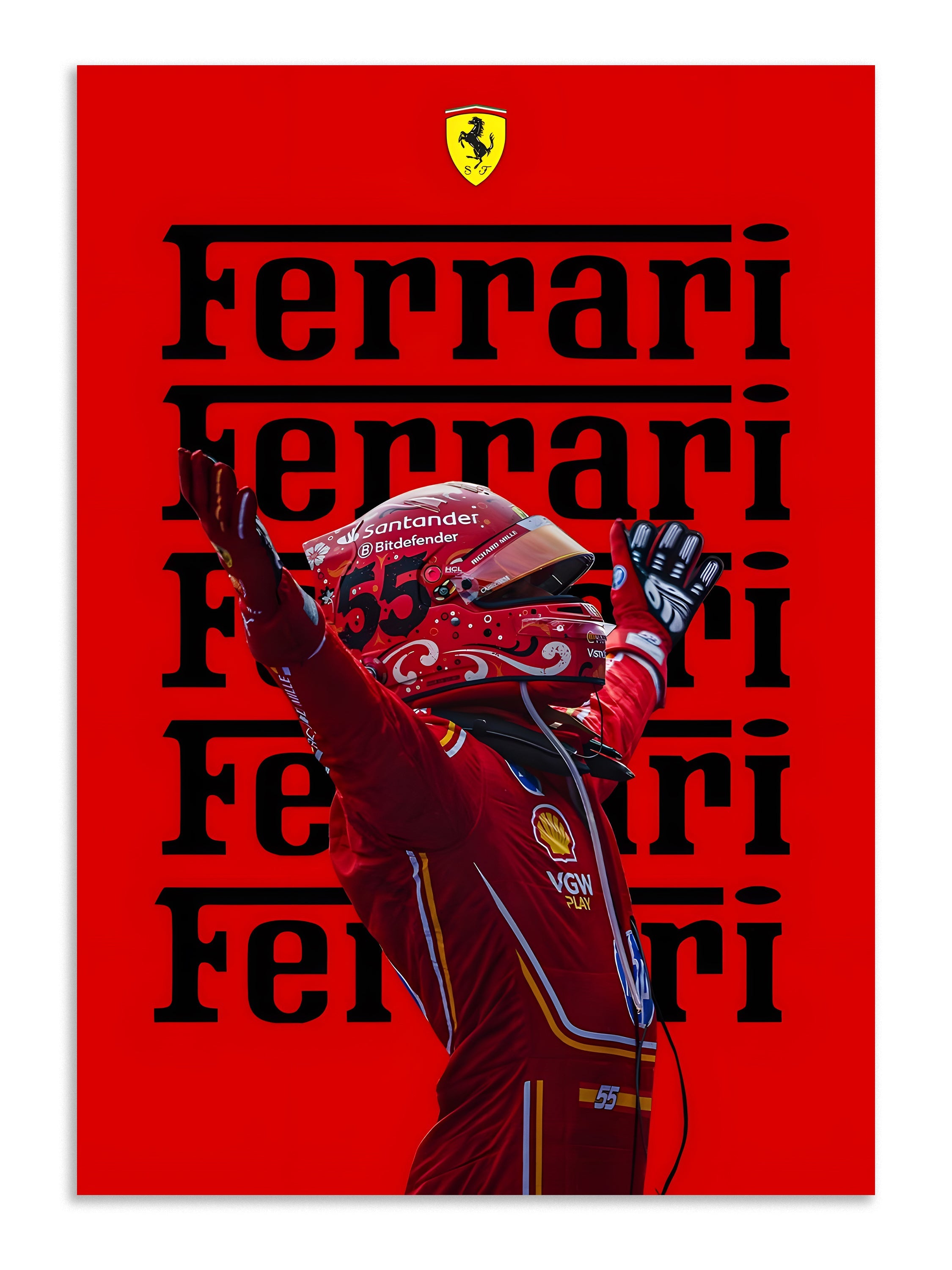 Ferrari Racing Victory Wall Art Poster Lazywalls