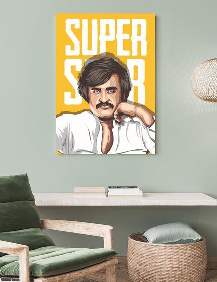 Rajinikanth “Super Star” Poster – Tamil Cinema Wall Art | Kollywood Legend Poster Lazywalls