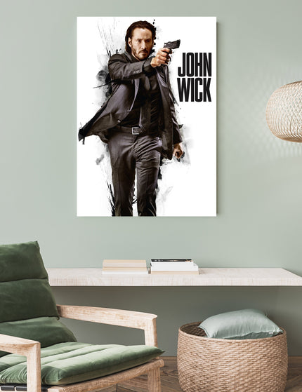 John Wick Action Poster | Modern Movie Wall Art Print Lazywalls