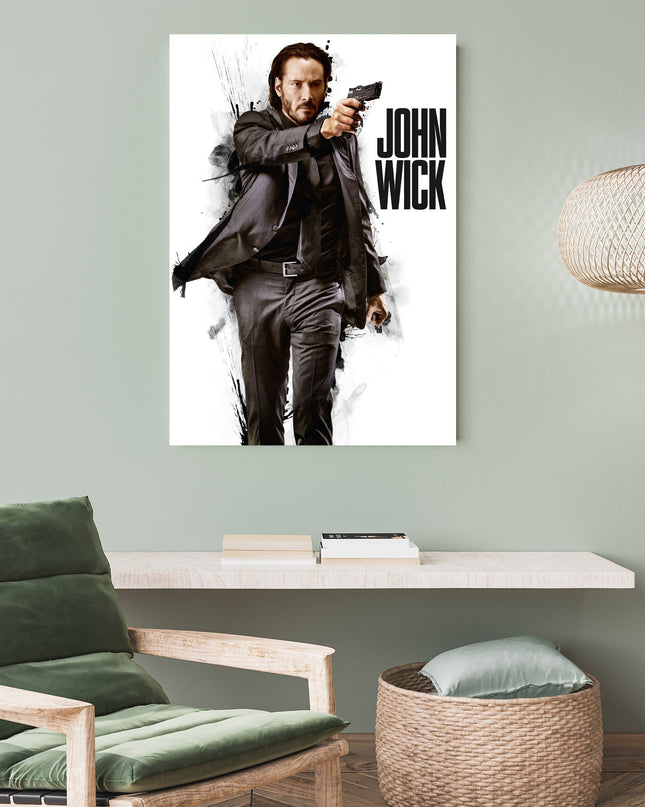 John Wick Action Poster | Modern Movie Wall Art Print Lazywalls