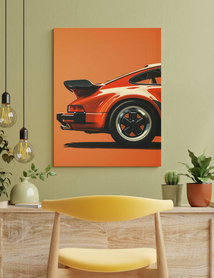Classic Red Sports Car Poster | Retro Automotive Wall Art Lazywalls