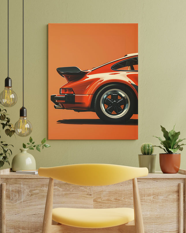 Classic Red Sports Car Poster | Retro Automotive Wall Art Lazywalls