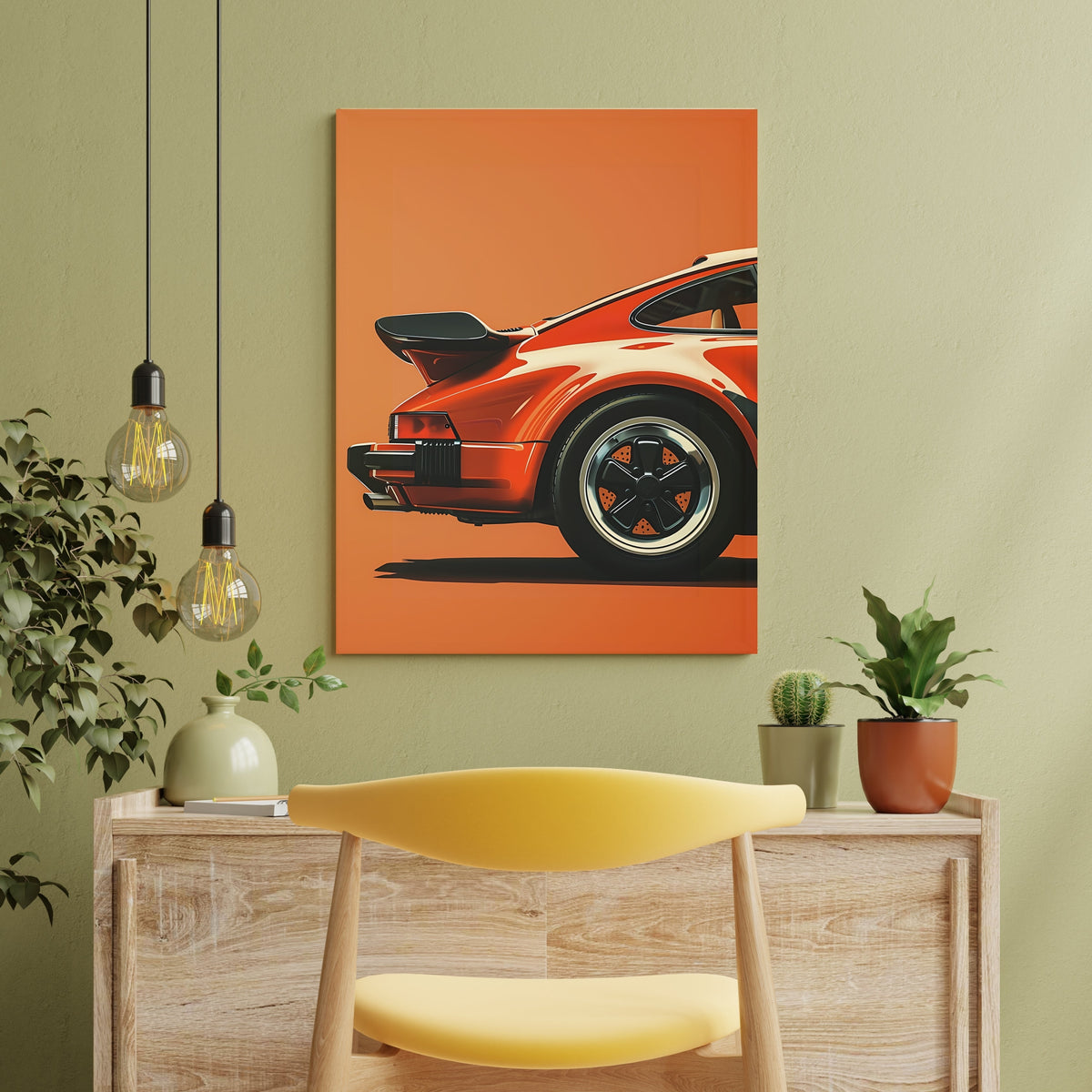 Classic Red Sports Car Poster | Retro Automotive Wall Art Lazywalls