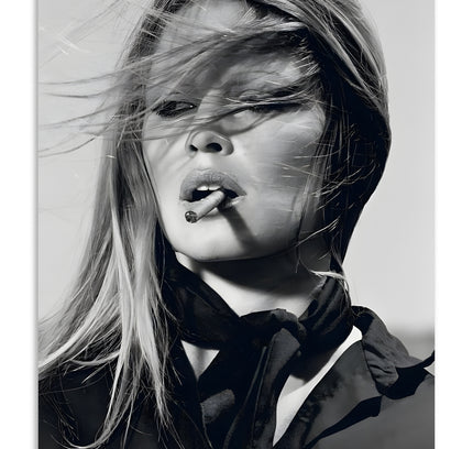 Kate Moss Monochrome Fashion Wall Art Lazywalls