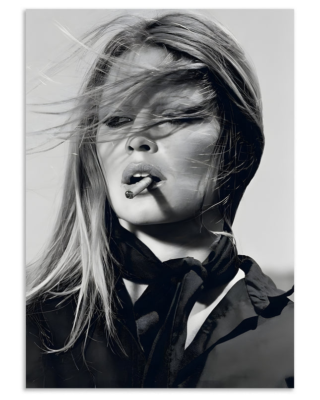 Kate Moss Monochrome Fashion Wall Art Lazywalls