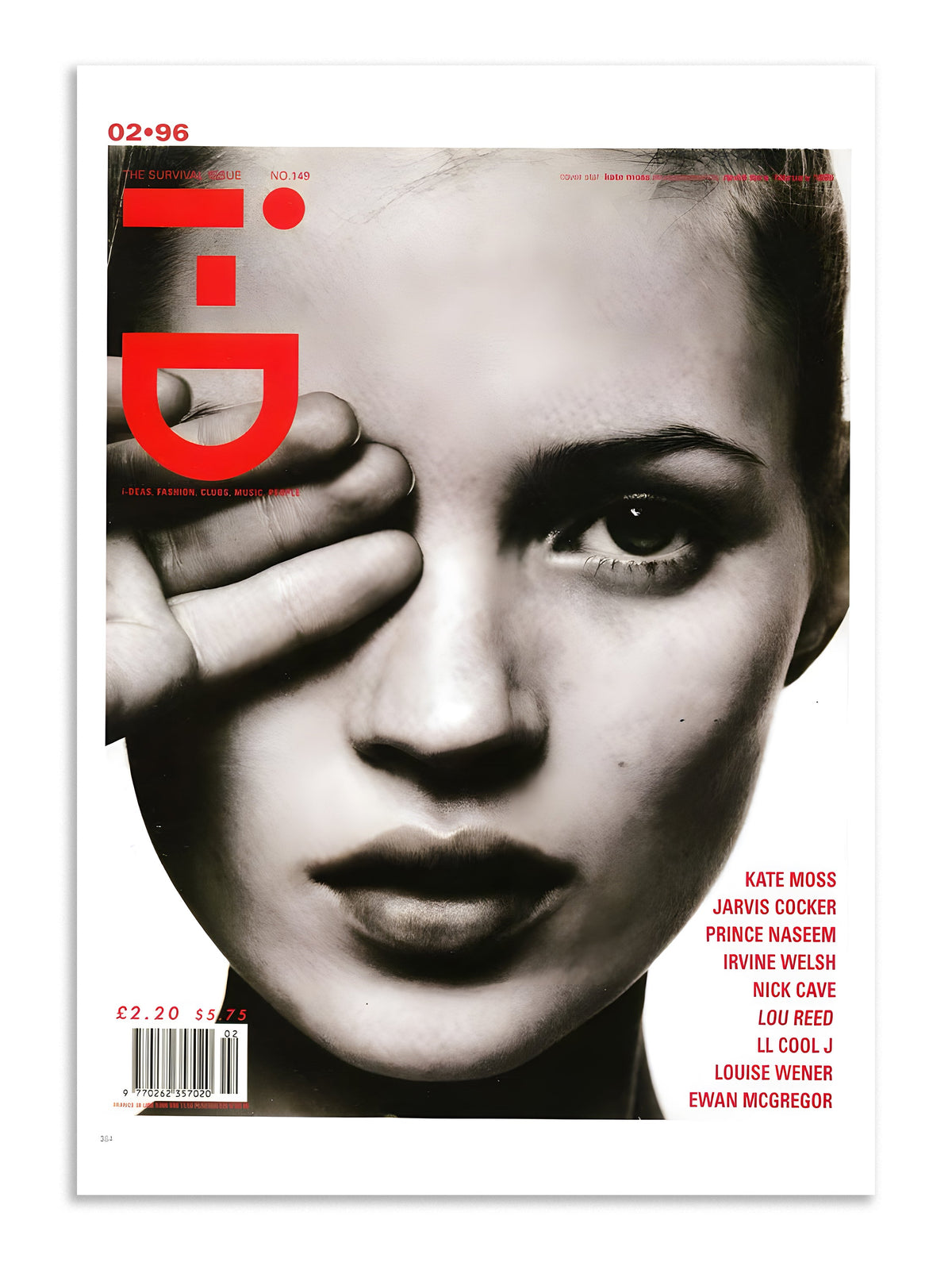 Kate Moss i-D Magazine Cover Wall Art Lazywalls