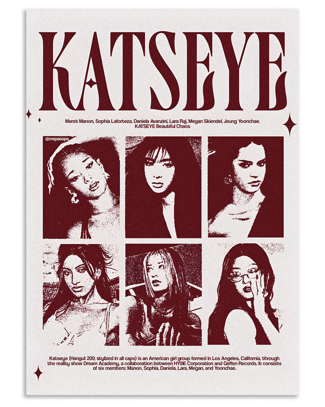 Katseye Beautiful Chaos Wall Art Lazywalls