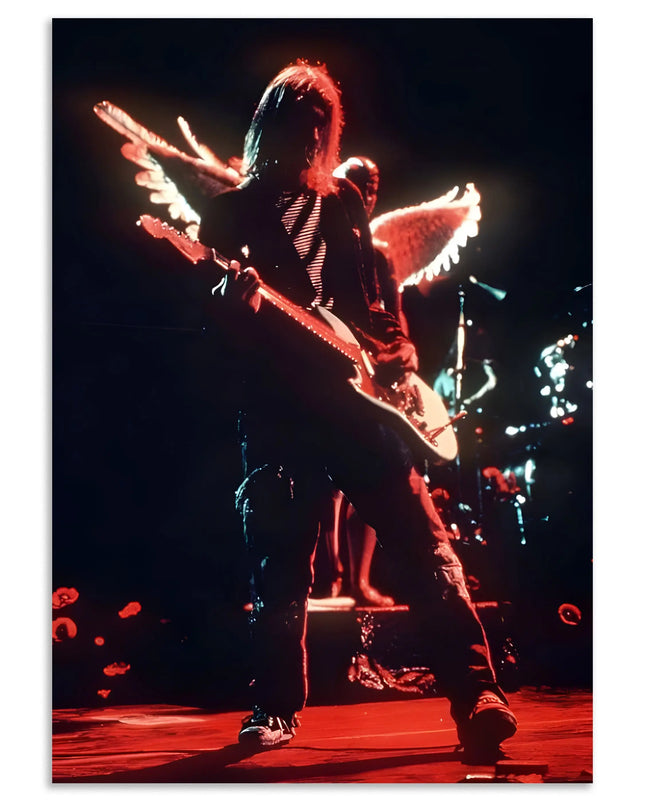 Kurt Cobain Angel Wings Poster Lazywalls