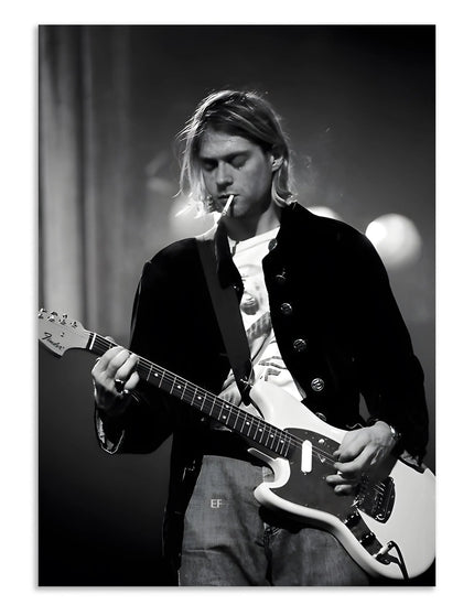 Kurt Cobain Guitar Wall Art Poster Lazywalls