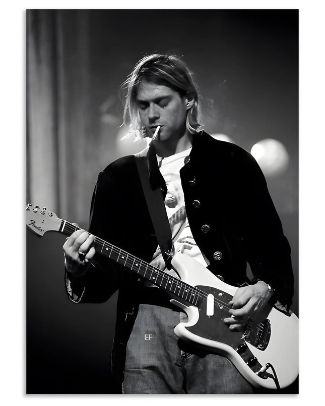 Kurt Cobain Guitar Wall Art Poster Lazywalls