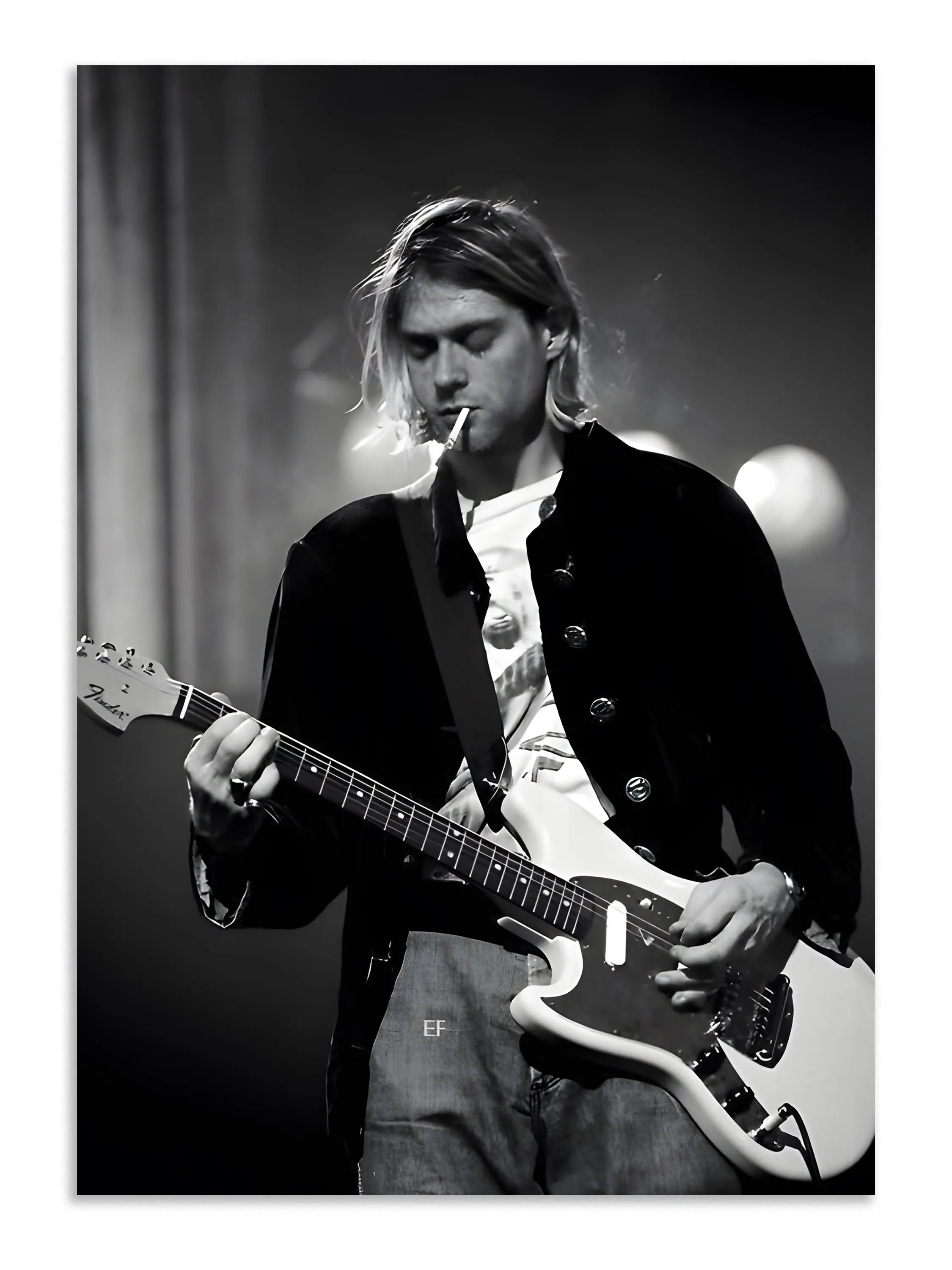 Kurt Cobain Guitar Wall Art Poster Lazywalls