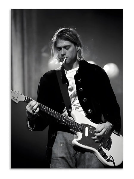 Kurt Cobain Guitar Wall Art Poster Lazywalls