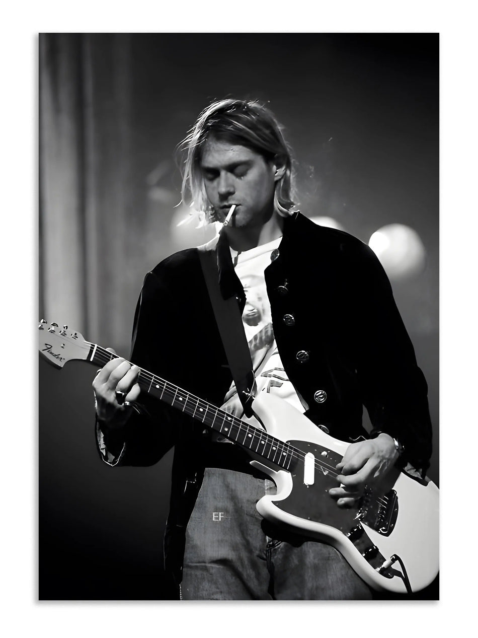 Kurt Cobain Guitar Wall Art Poster Lazywalls