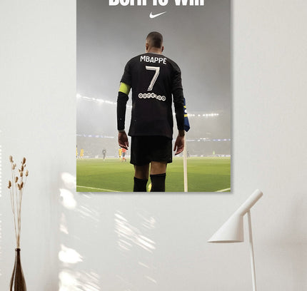 Kylian Mbappé Born To Win Wall Art Lazywalls