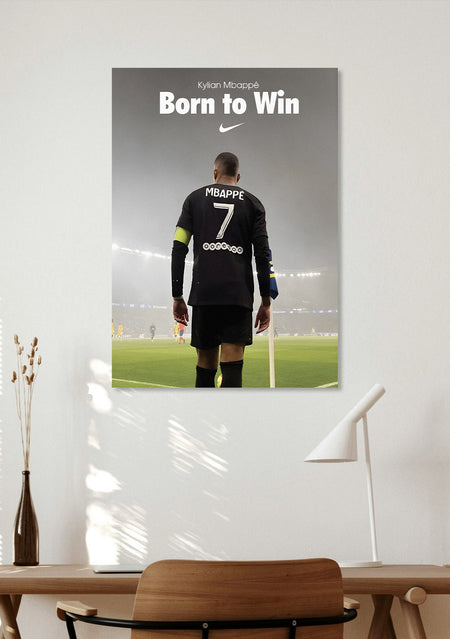 Kylian Mbappé Born To Win Wall Art Lazywalls