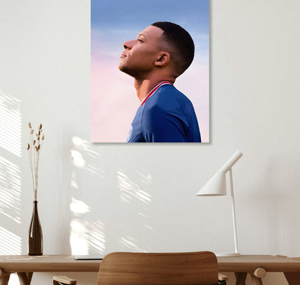 Kylian Mbappe Portrait Wall Art Lazywalls