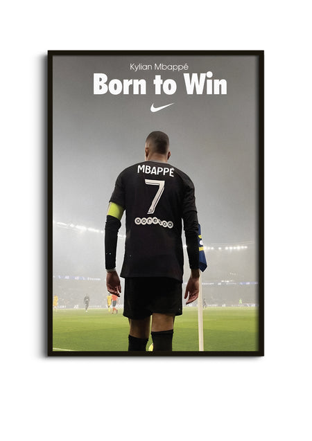 Kylian Mbappe Born To Win Wall Art Lazywalls