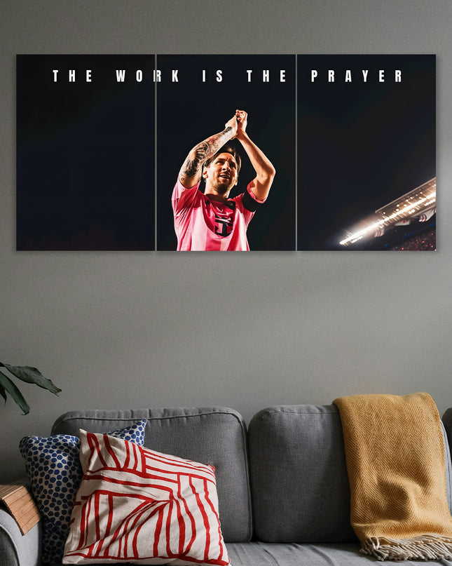 Lionel Messi 3 Panel Wall Art Poster Lazywalls