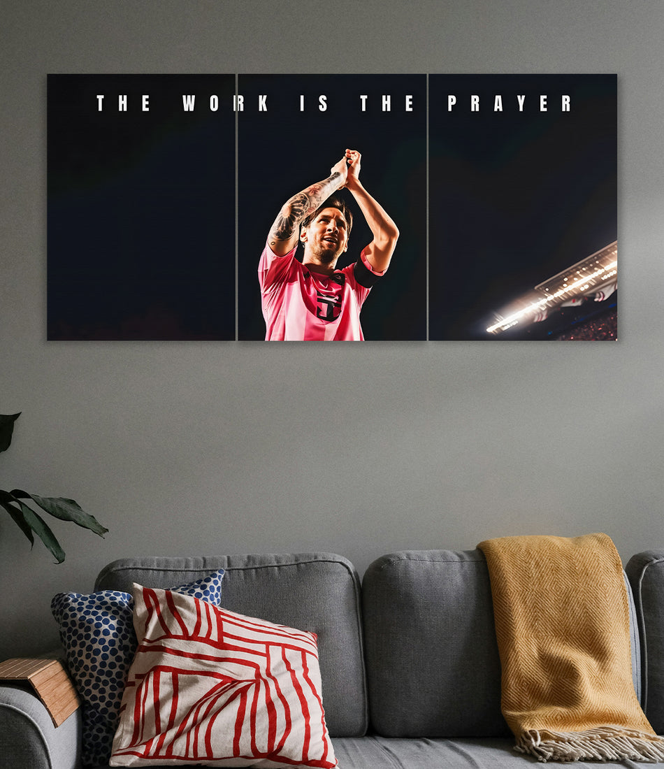 Lionel Messi 3 Panel Wall Art Poster Lazywalls
