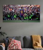 Lionel Messi Motivational 3 Panel Wall Art Poster Lazywalls