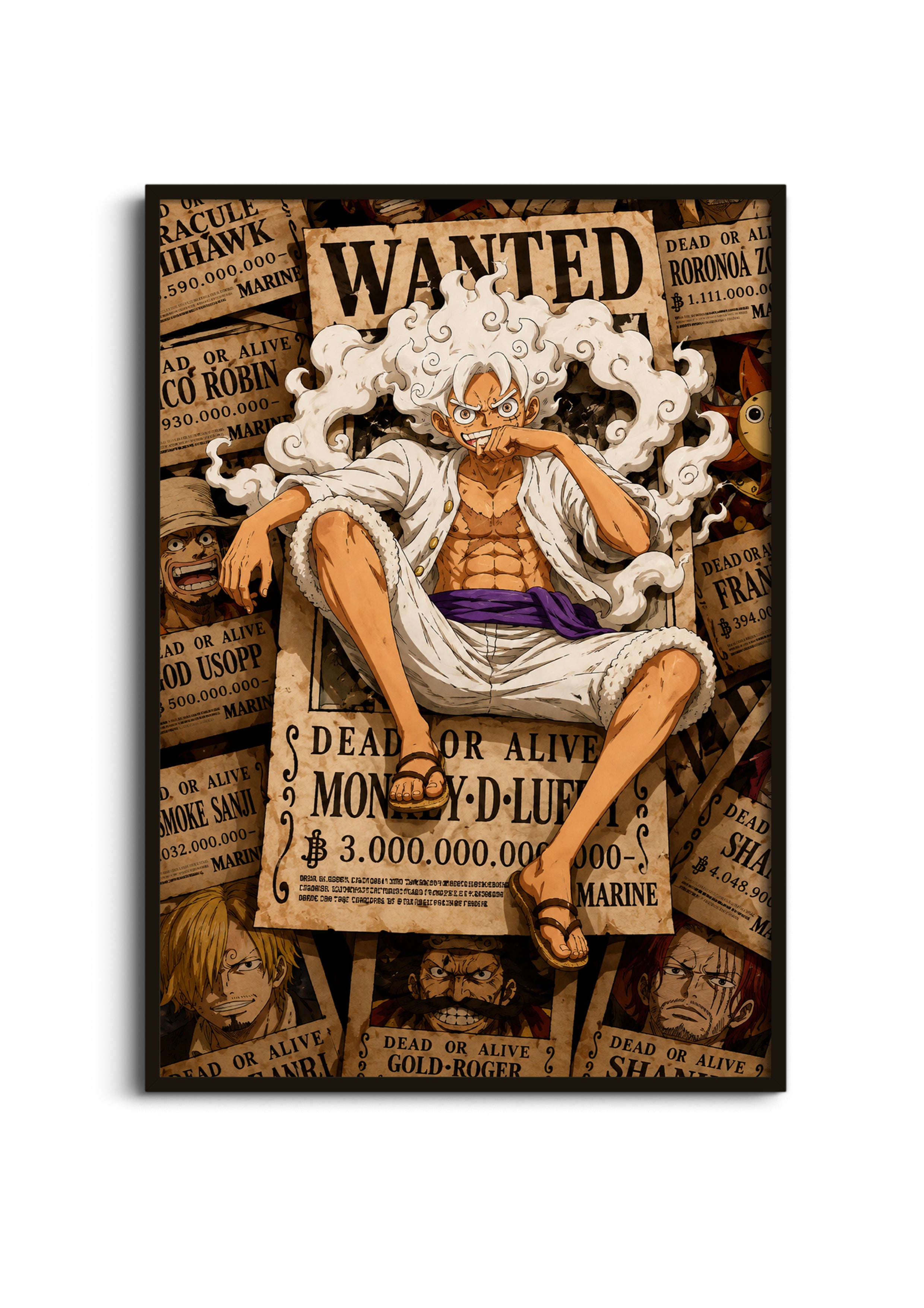 Luffy Gear 5 Wanted Poster