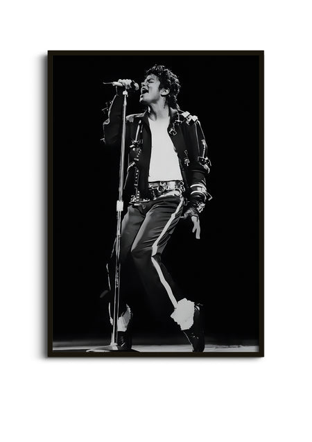 Michael Jackson Poster | MJ Black White Concert Wall Art Lazywalls