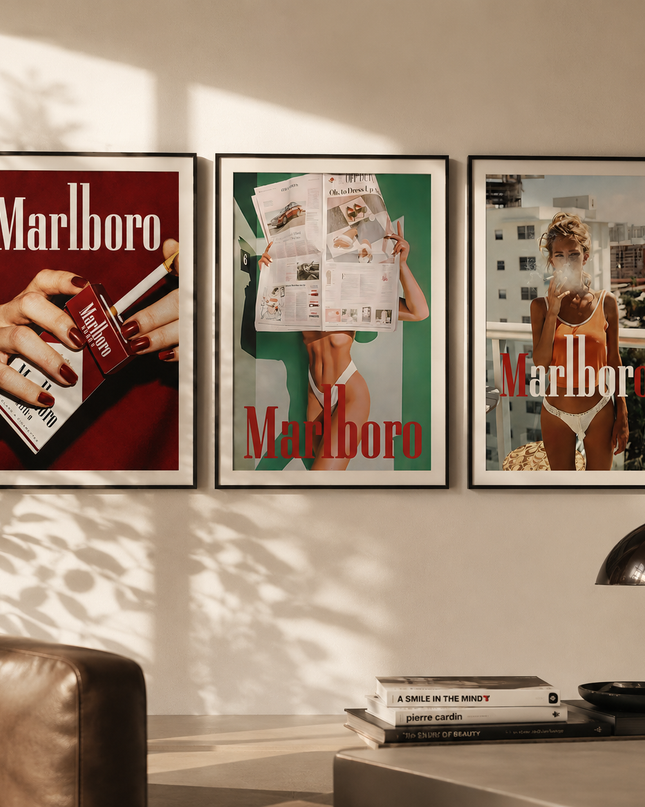 Marlboro Aesthetic Wall Art Set (3-Piece) Lazywalls