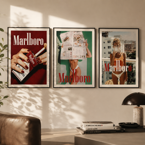 Marlboro Aesthetic Wall Art Set (3-Piece) Lazywalls