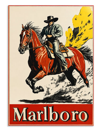 Marlboro Cowboy Aesthetic Wall Art Lazywalls