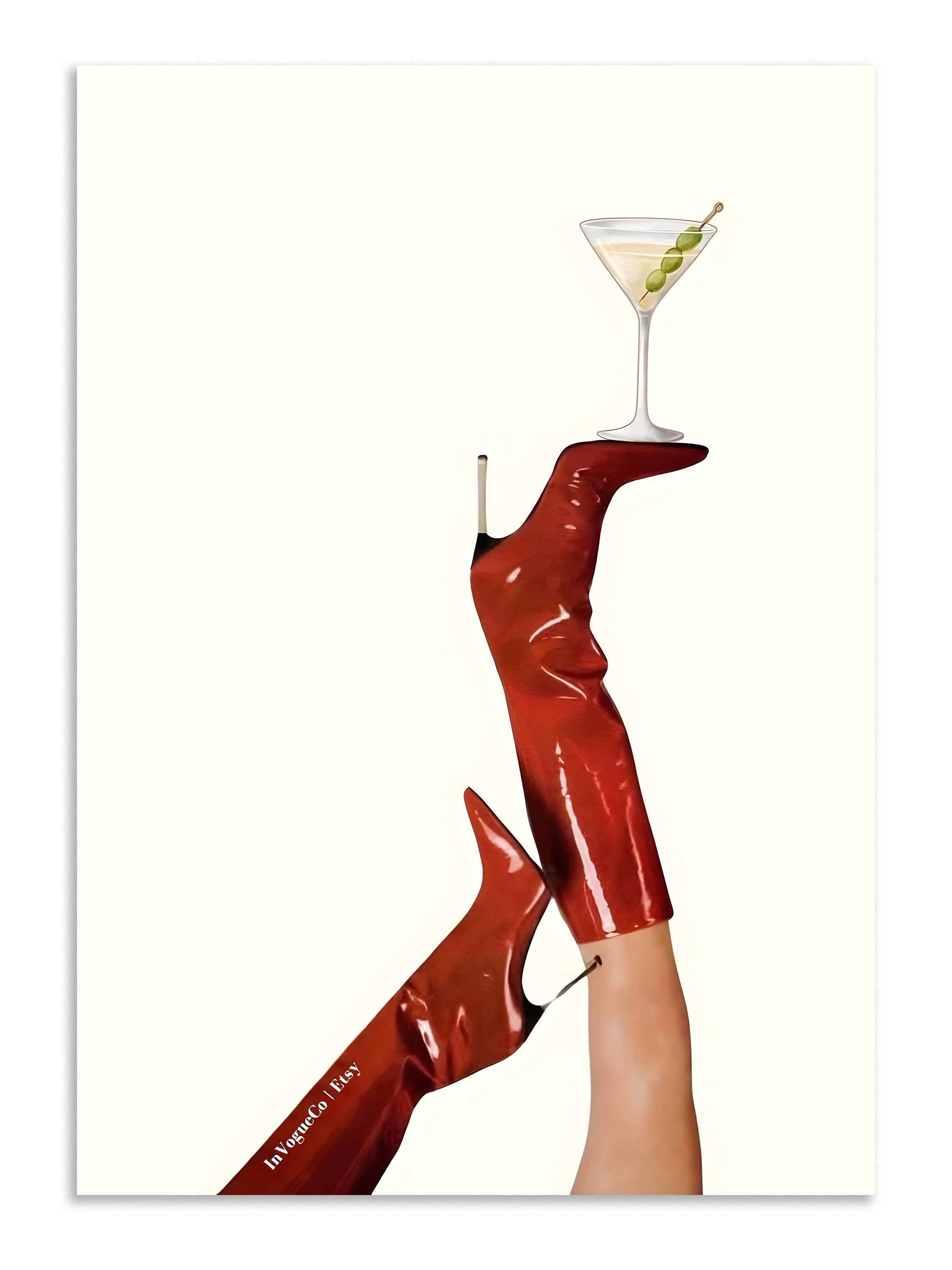 Martini Heels Fashion Wall Art Lazywalls