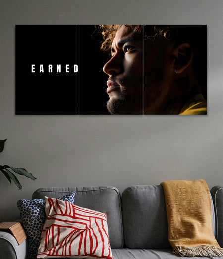 Neymar Jr Earned Success 3 Panel Wall Art Poster Lazywalls