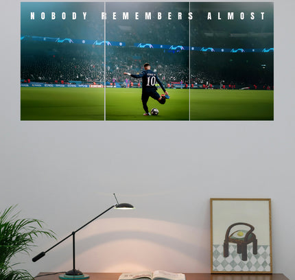 Neymar Jr Motivational 3 Panel Wall Art Poster Lazywalls