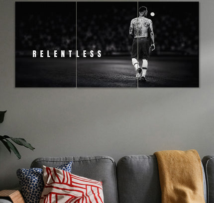 Neymar Jr Relentless 3 Panel Wall Art Poster Lazywalls
