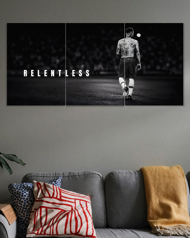 Neymar Jr Relentless 3 Panel Wall Art Poster Lazywalls