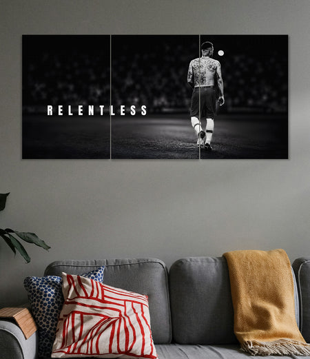 Neymar Jr Relentless 3 Panel Wall Art Poster Lazywalls