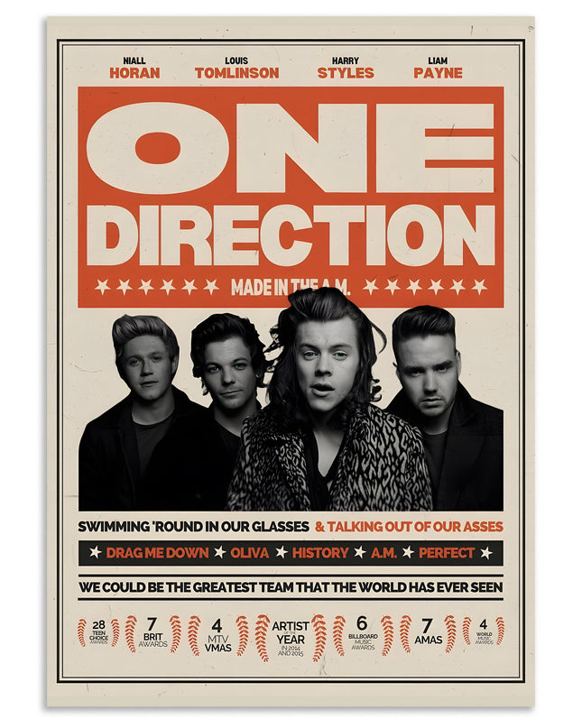 One Direction Band Poster Wall Art Lazywalls