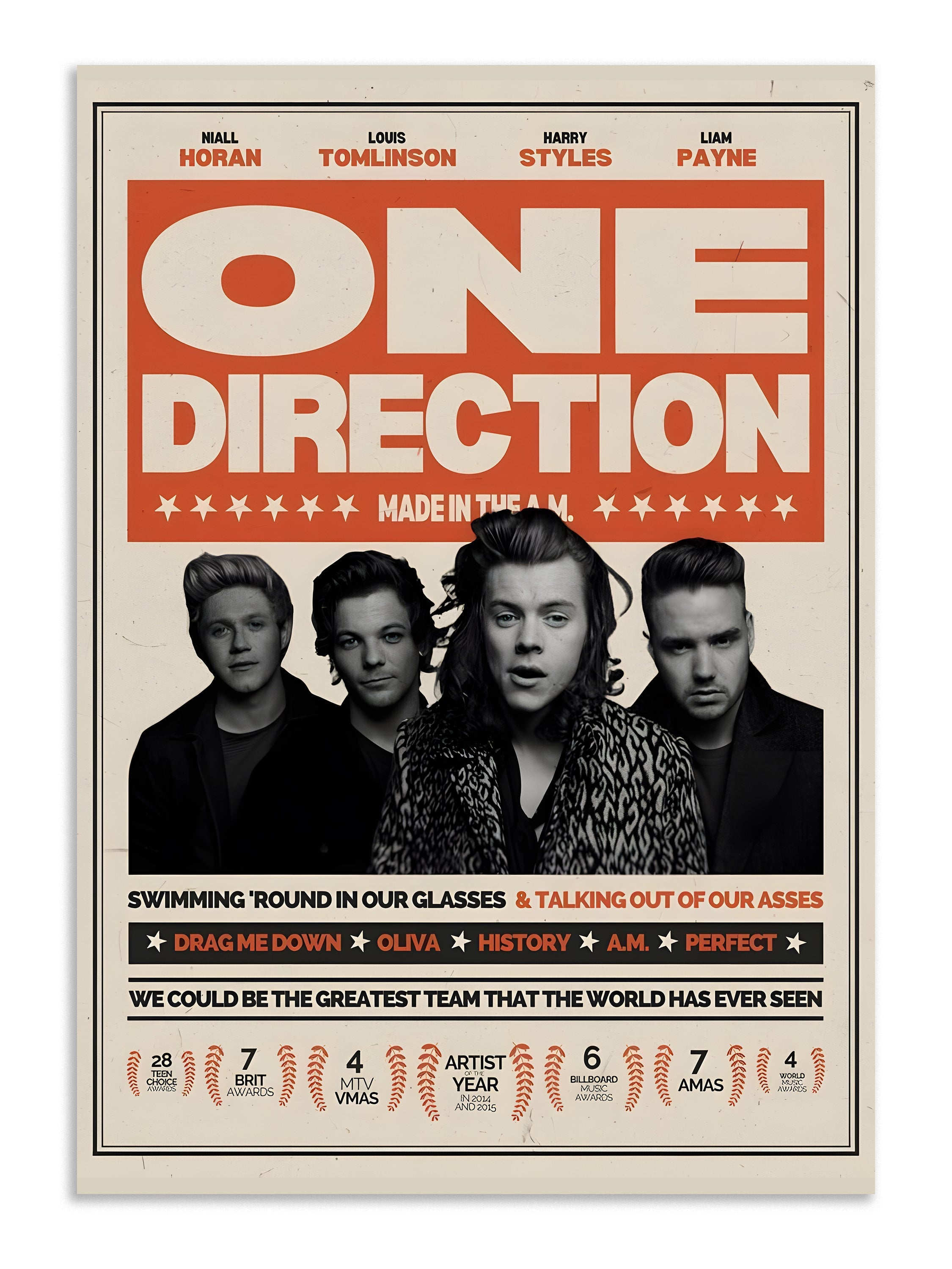 One Direction Band Poster Wall Art Lazywalls