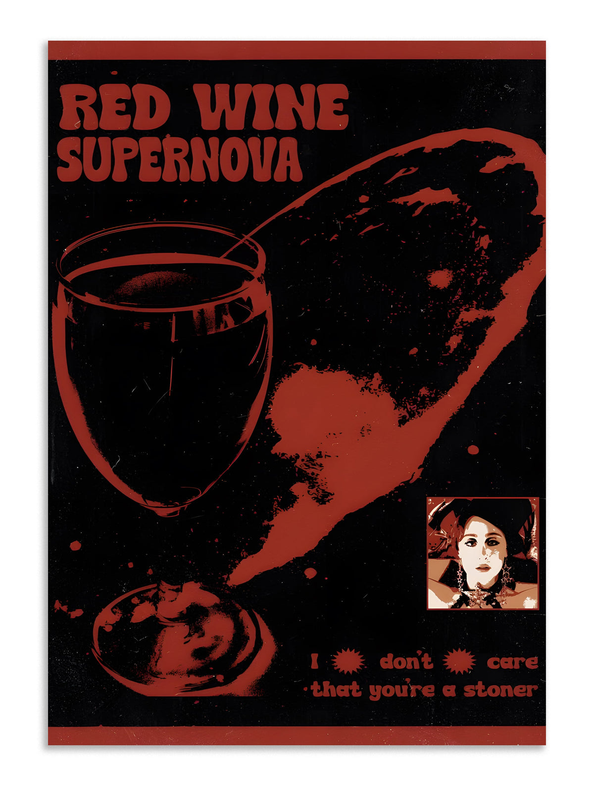 Red Wine Supernova Wall Art Lazywalls