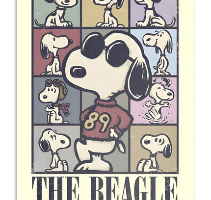 SNOOPY THE BEAGLE TOURING THE ERAS POSTER Lazywalls