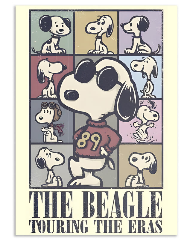 SNOOPY THE BEAGLE TOURING THE ERAS POSTER Lazywalls