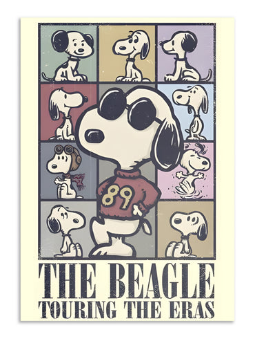 SNOOPY THE BEAGLE TOURING THE ERAS POSTER Lazywalls
