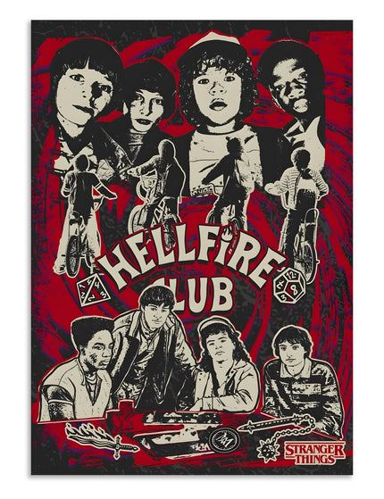 Stranger Things Hellfire Club Poster Art Lazywalls