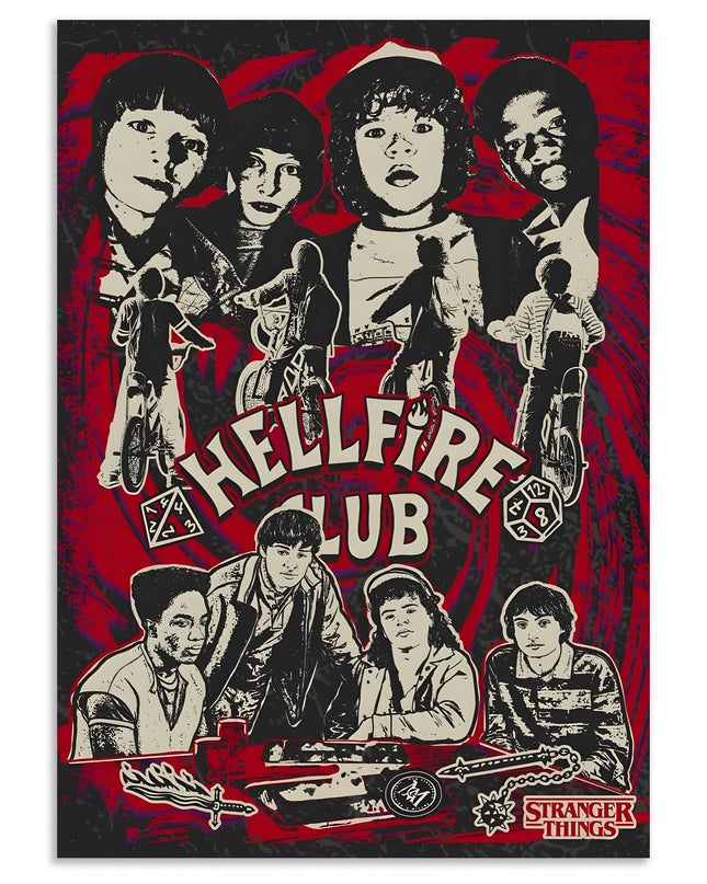 Stranger Things Hellfire Club Poster Art Lazywalls