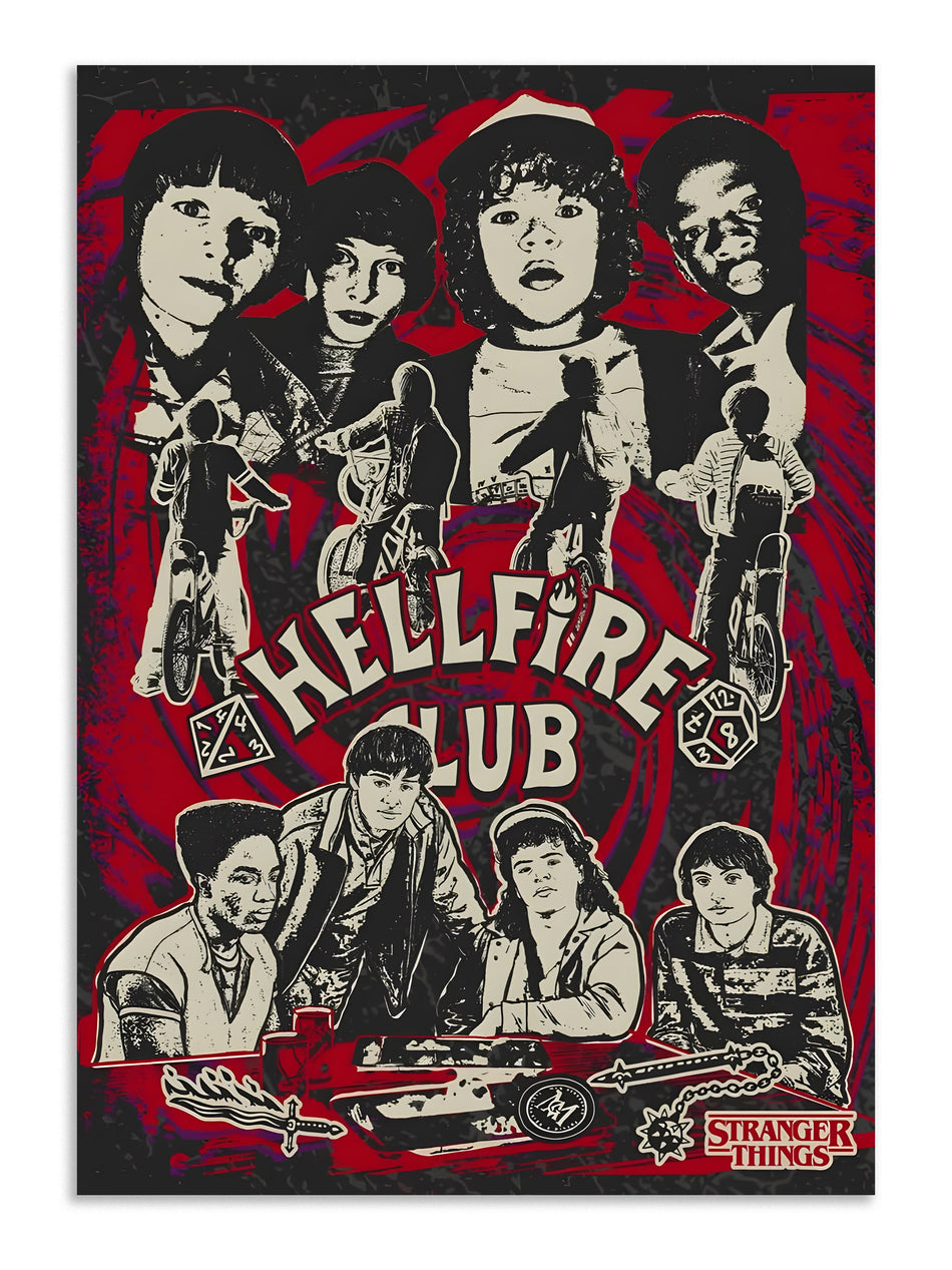 Stranger Things Hellfire Club Poster Art Lazywalls