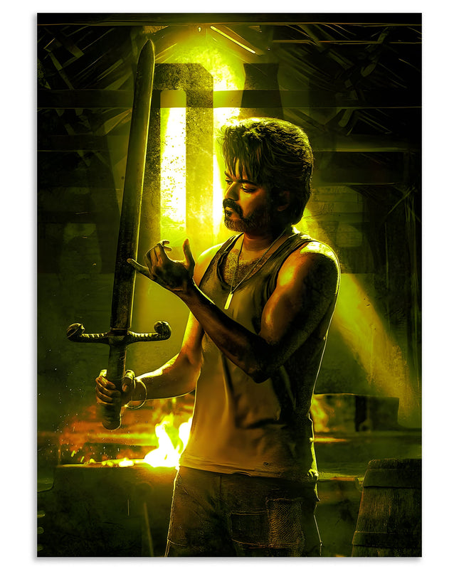 Thalapathy Vijay Leo Movie Poster Art Lazywalls